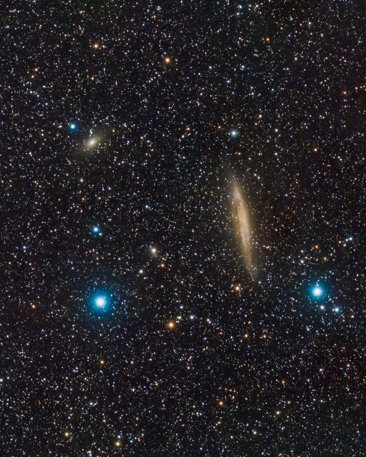Galaxia vista de canto